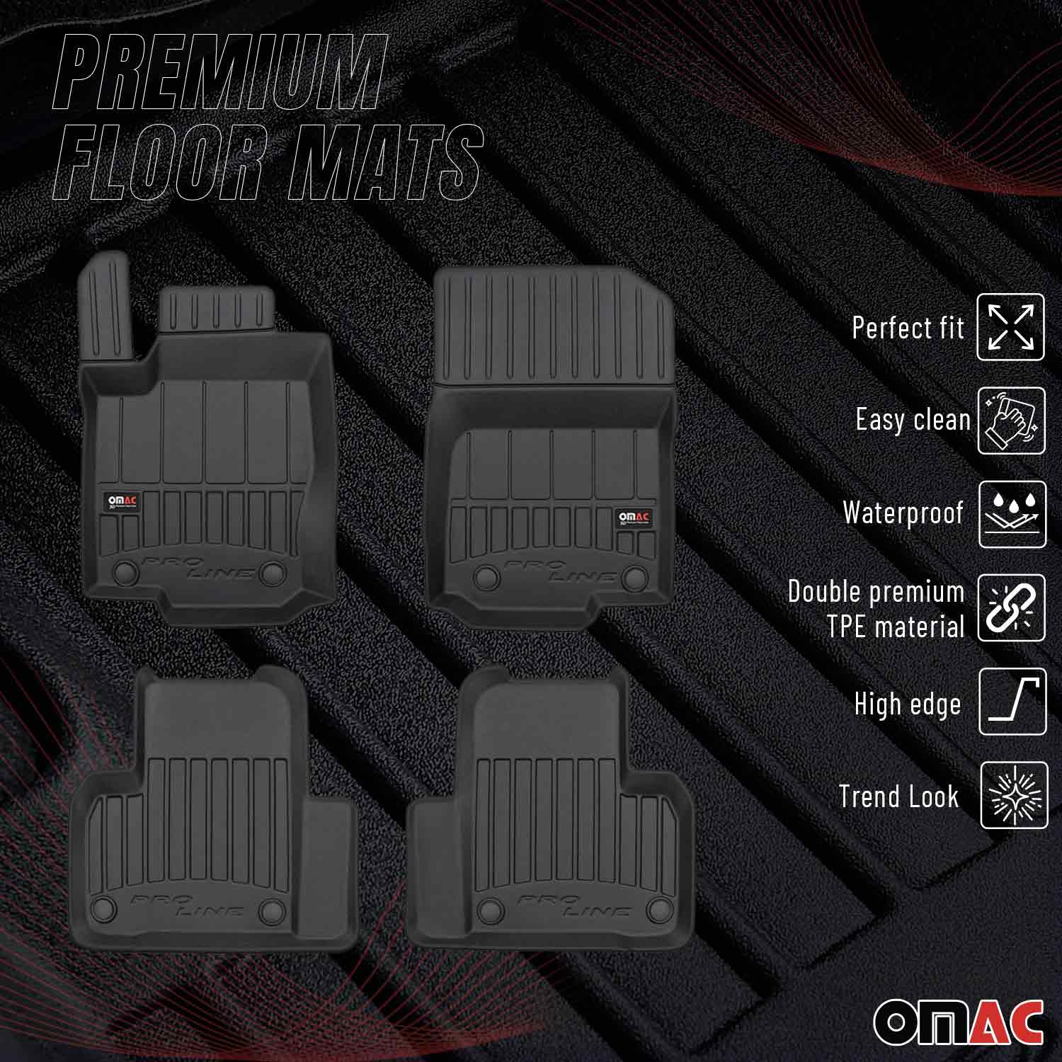 OMAC Premium Alfombrillas Coche para Mercedes M Class W166 GLE C292 2011-2019