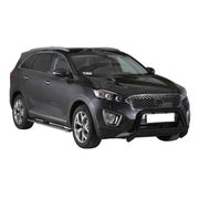 Bull Barra Frontal para Kia Sorento 2014-2017 Negro Brillante Acero