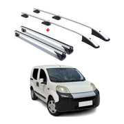Rieles & Barras de Techo Coche para Fiat Fiorino Qubo Nemo Bipper Gris Alu 4Pza