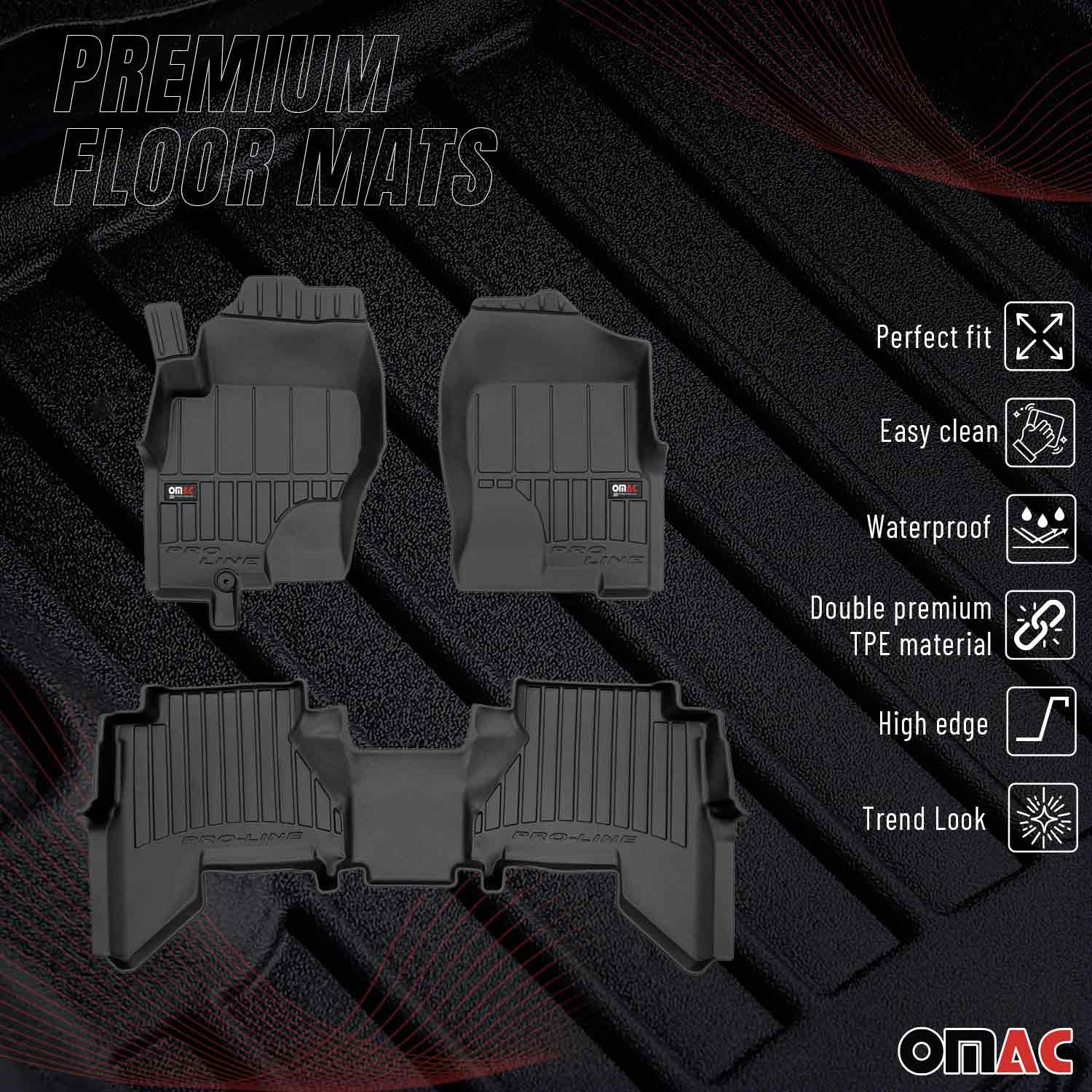 OMAC Premium Alfombrillas De Coche para Nissan Pathfinder 2005-2014 TPE Goma 3x