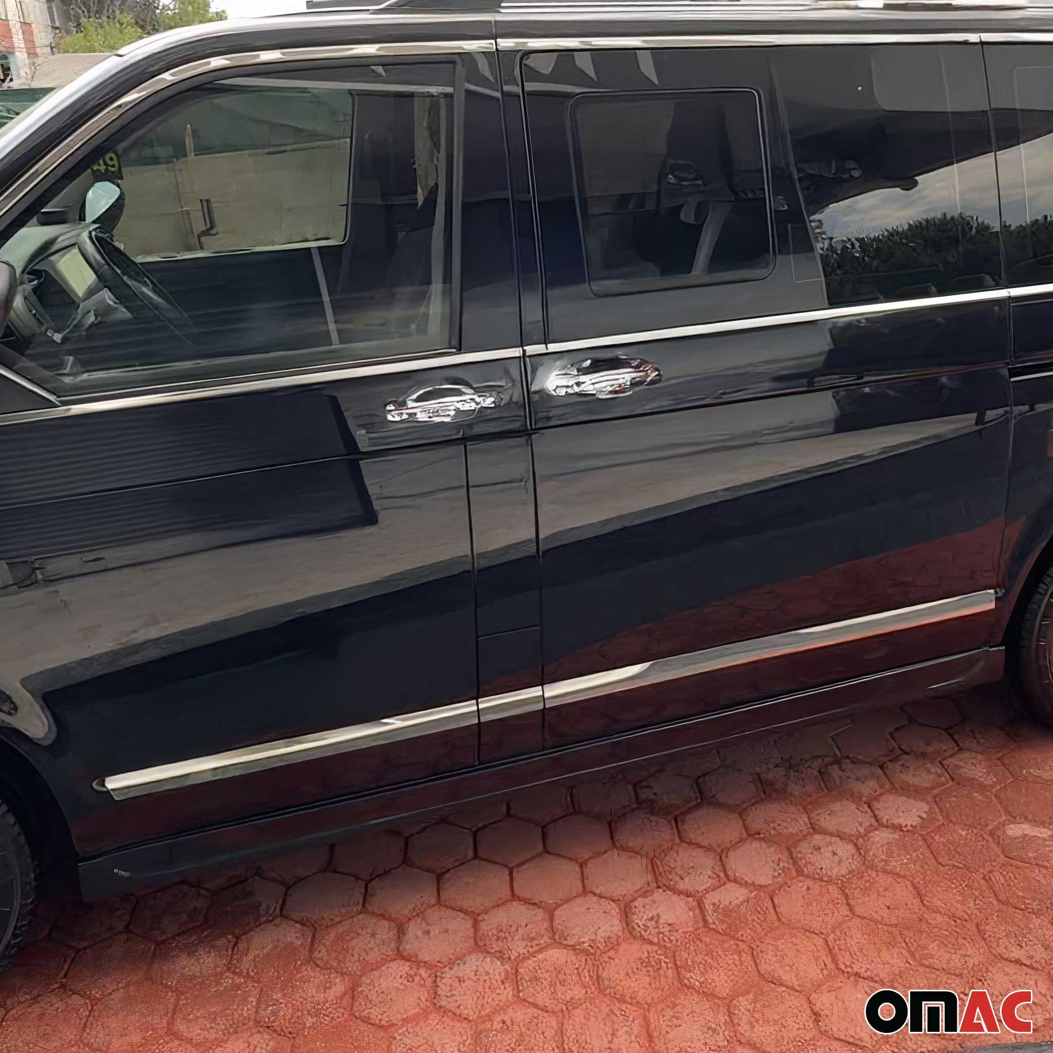 Protectores Puerta Lateral paraVW T6 T6.1 Transporter 2015-24 Corto Plata Acero