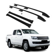 Rieles & Barras de Techo Coche para VW Amarok 2010-2024 Negro Aluminio 4Pza