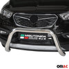 Bull Barra Frontal para Opel Mokka X 2016-2019 Plata Brillante Acero