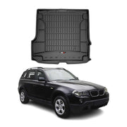 OMAC Premium Bandeja Maletero Alfombrilla para BMW X3 E83 2003-2010 Negro TPE