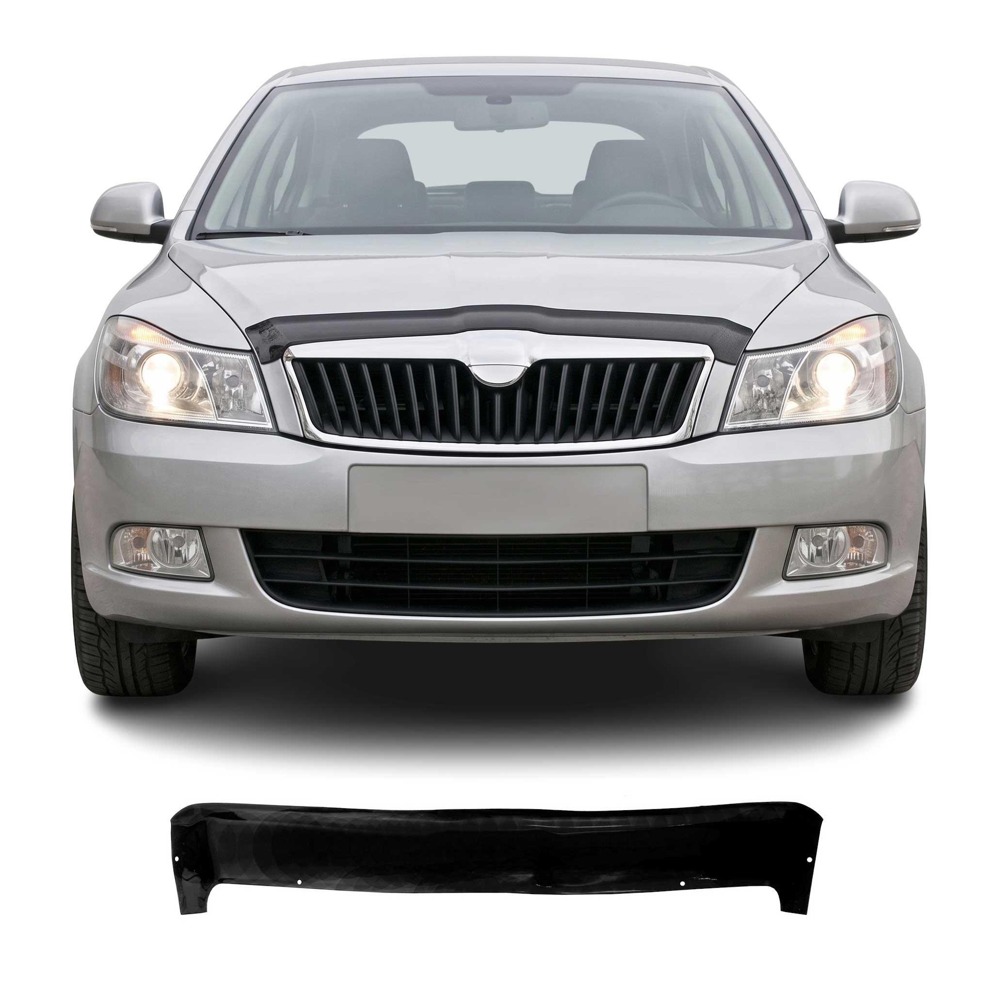 Deflector de Capó para Skoda Octavia 2004-2013 Oscuro Brillante Acrílico