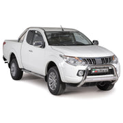 Estribos Barras Laterales para Mitsubishi L200 Club Cab 2015-2026 Plata Acero