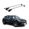 Menabo Barras Techo Coche Baca para Porsche Macan 2013-2018 Gris Aluminio 2Pza