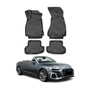 OMAC Alfombrillas De Coche para Audi A5 F5 Cupé Cabriolé 2016-2024 Negro TPE 4x