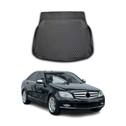 OMAC Bandeja Maletero Alfombrilla para Mercedes C Class W204 2007-2014 Negro