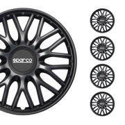 Sparco Roma Tapacubos 15 Pulgadas Universal Gris Negro ABS Plástico