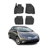 OMAC Premium Alfombrillas De Coche para Honda Civic Hatchback 2005-2011 Goma 4x