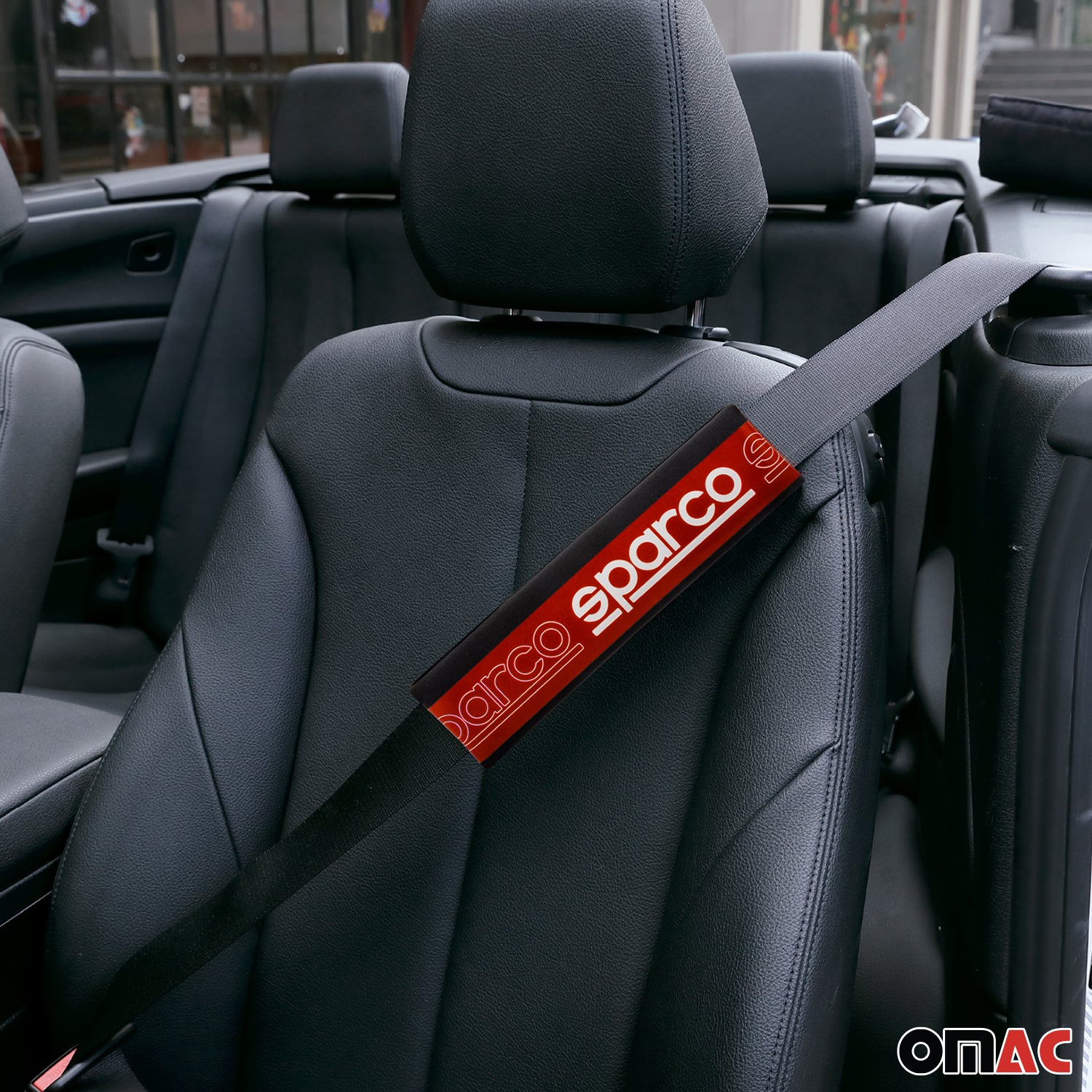 Sparco Para cinturón de Seguridad de coche Universal Negro Rojo Poliéster