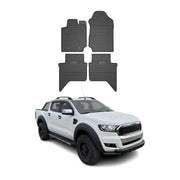 OMAC Alfombrillas De Coche para Ford Ranger 2015-2022 Negro Goma 4Pza