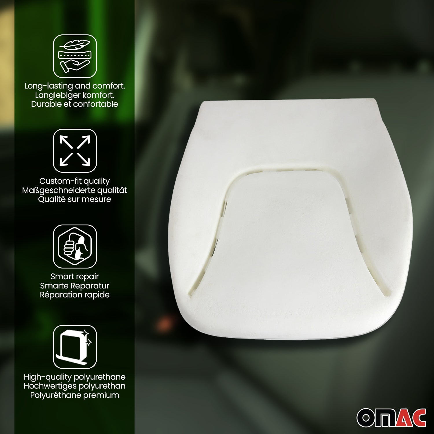 Almohadilla de asiento para VW T5 T6 Transporter Caravelle 2003-2024