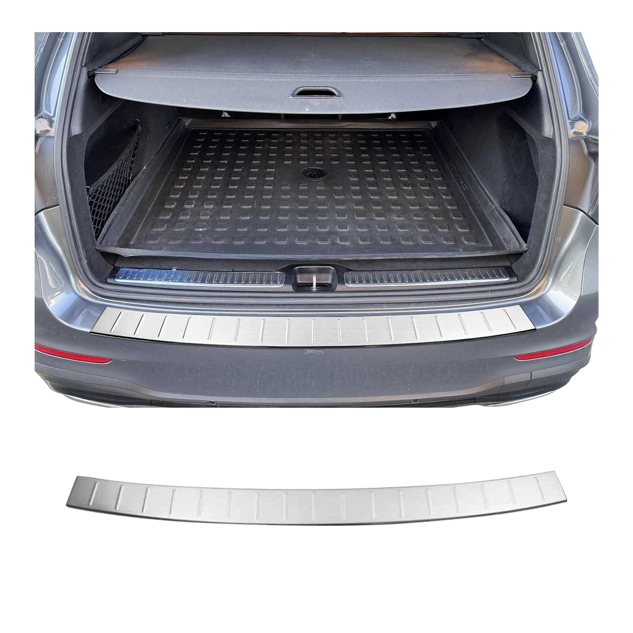 Protector Parachoques para Mercedes GLC X253 2015-2025 Acero cepillado