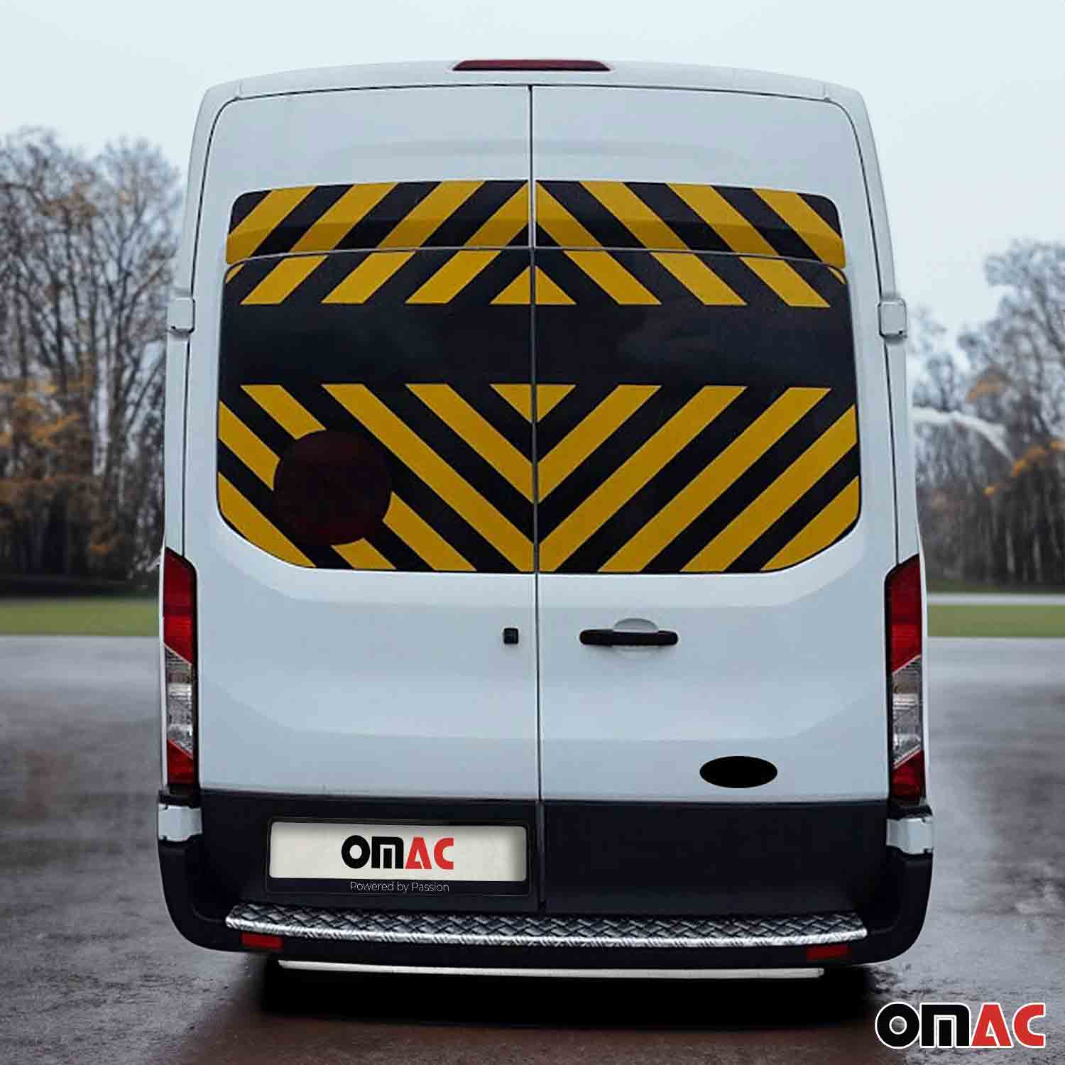 Protector Parachoques para Ford Transit 2015-2026 Puerta doble Plata Mate Alu