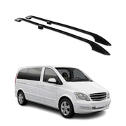 Rieles de Techo Coche para Mercedes Vito W639 W447 2003-2025 L1 Corto Negro Alu