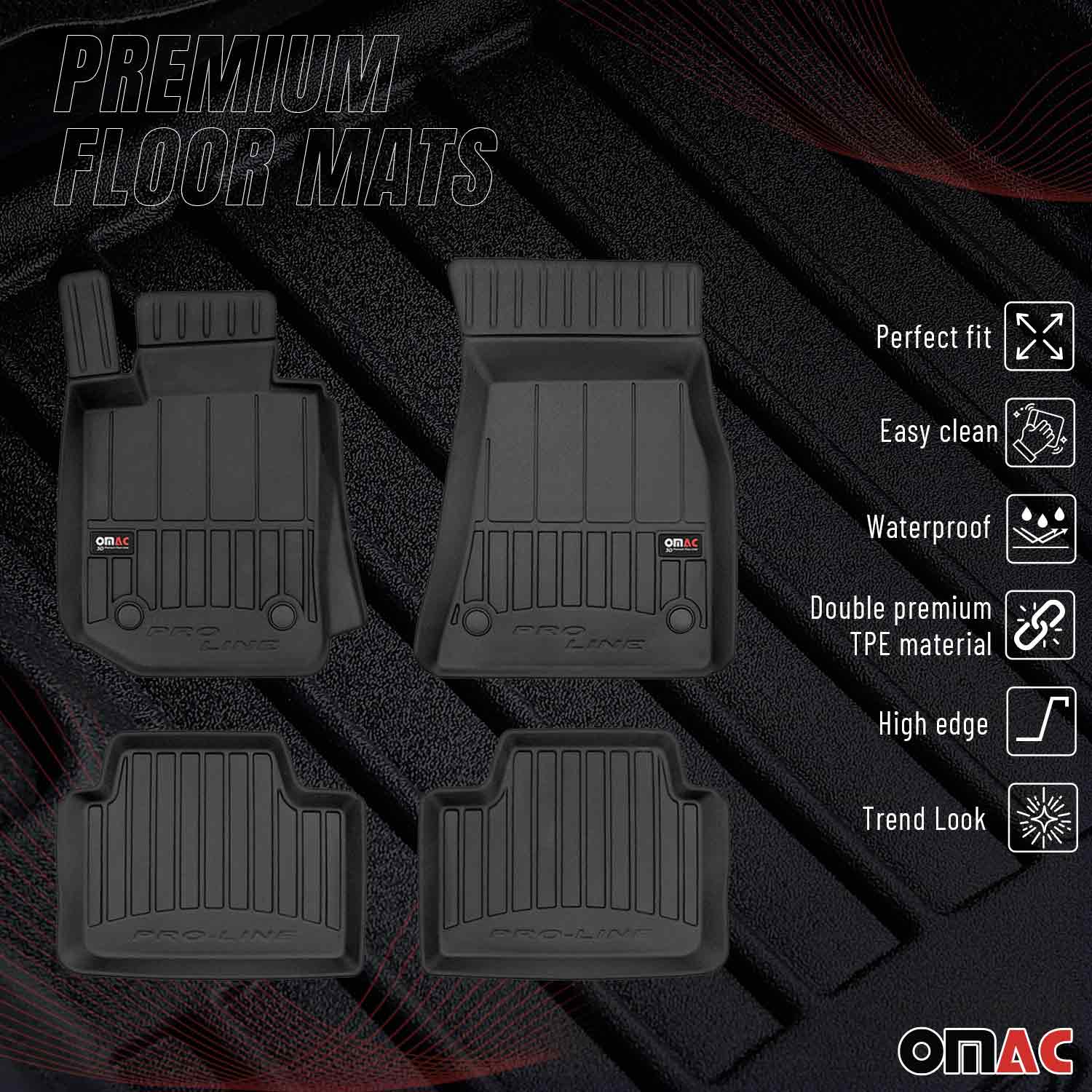 OMAC Premium Alfombrillas De Coche para BMW Serie 3 G20 G21 2019-2025 Goma 4x