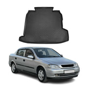 OMAC Bandeja Maletero Alfombrilla para Opel Astra H Sedán 2007-2014 Negro TPE