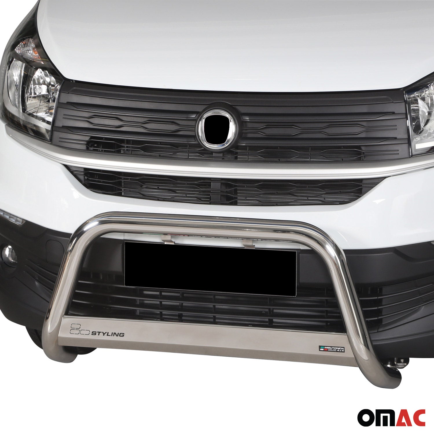 Bull Barra Frontal para Fiat Talento 2016-2021 Plata Brillante Acero 1Pza