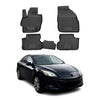 OMAC Alfombrillas De Coche para Mazda 3 2009-2013 Negro Goma TPE 4Pza