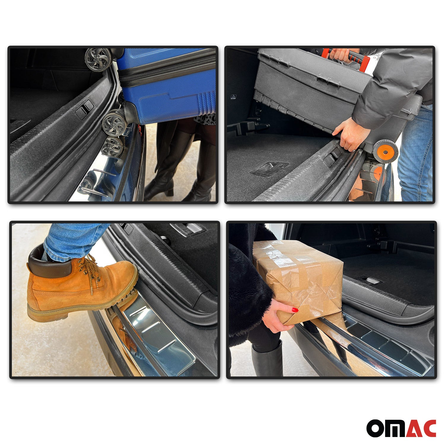 Protector de Parachoques Trasero para Citroen Berlingo 2019-2024 Negro Mate Alu