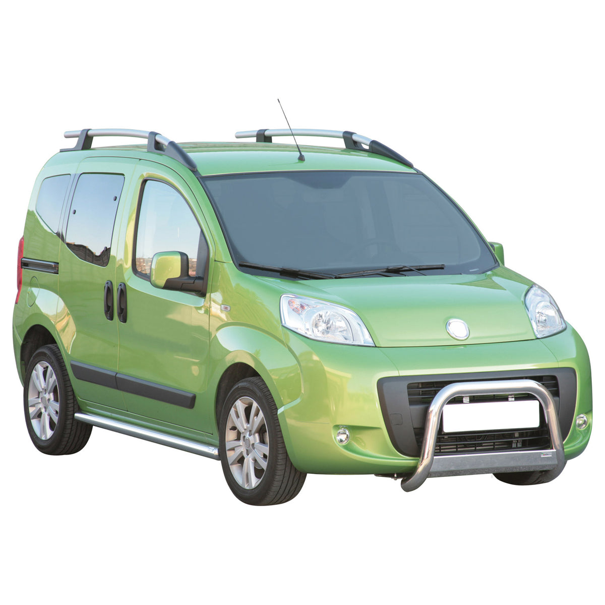 Bull Barra Frontal para Fiat Fiorino 2008-2016 Plata Brillante Acero 1Pza