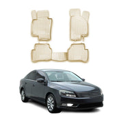 OMAC Alfombrillas De Coche para VW Passat B7 2011-2015 Beige Goma TPE 4Pza