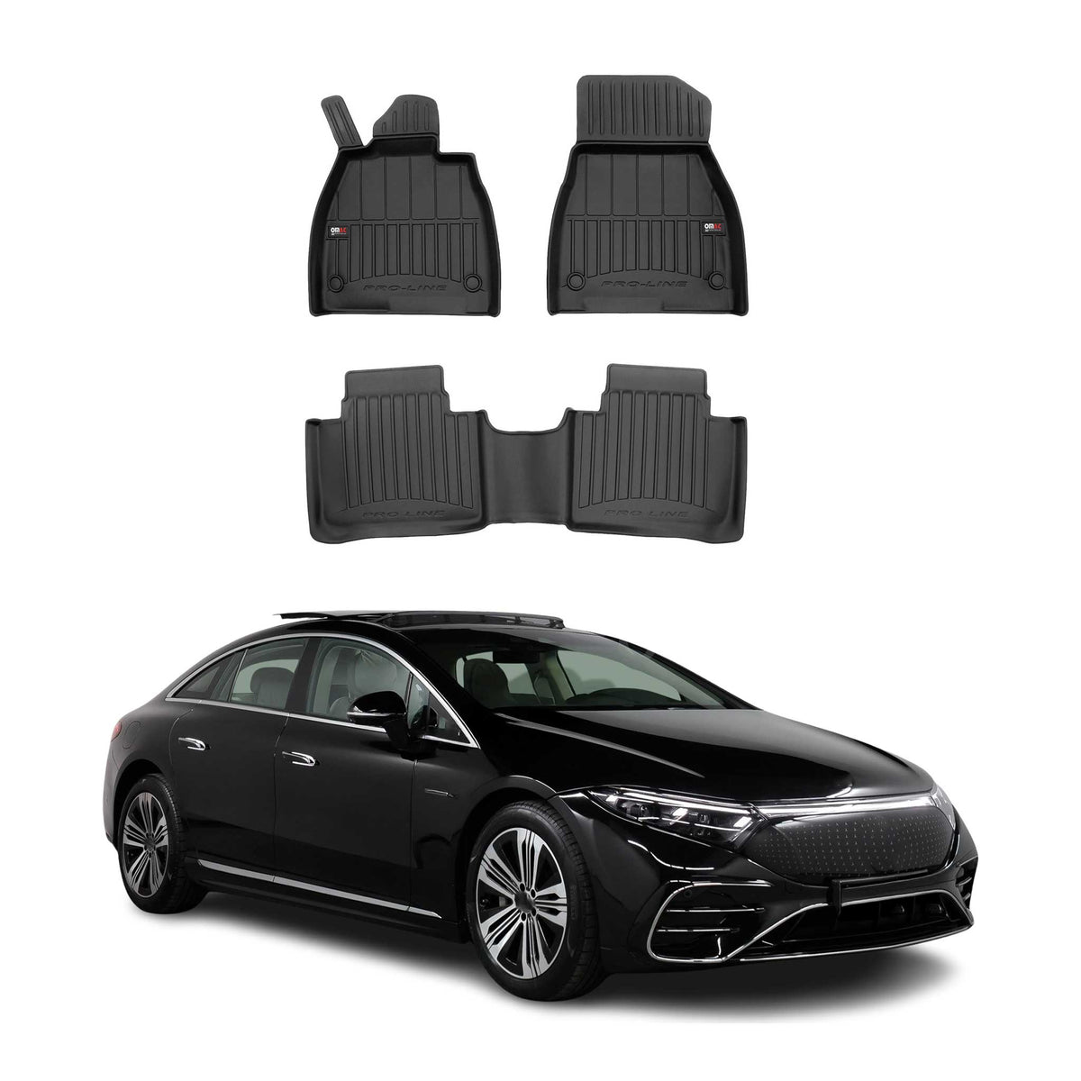 OMAC Premium Alfombrillas De Coche para Mercedes EQS V297 Liftback 2021-25 TP