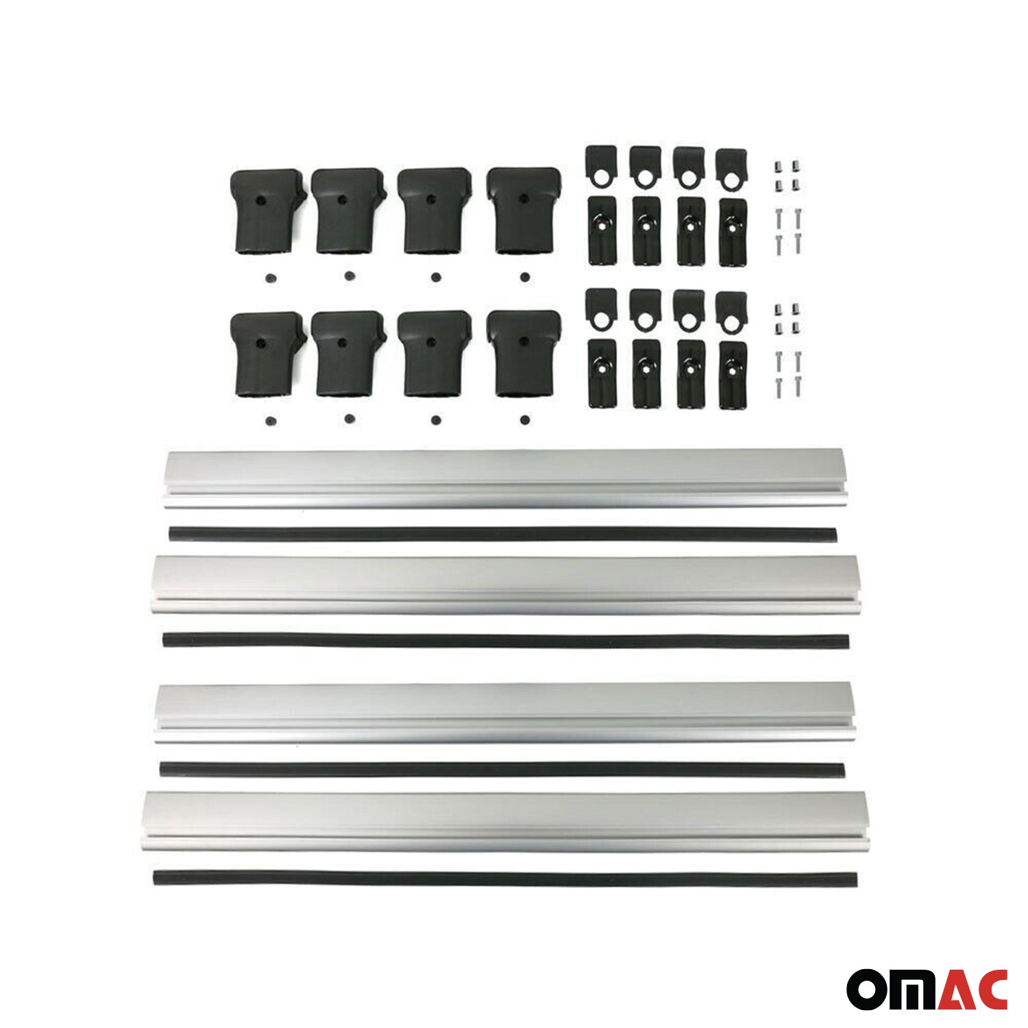 Barras de Techo Coche para VW T6 T6.1 Transporter 2015-2024 Gris Alu 4Pza