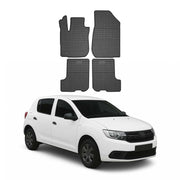 OMAC Alfombrillas De Coche para Dacia Sandero 2012-2020 Negro Goma 4Pza