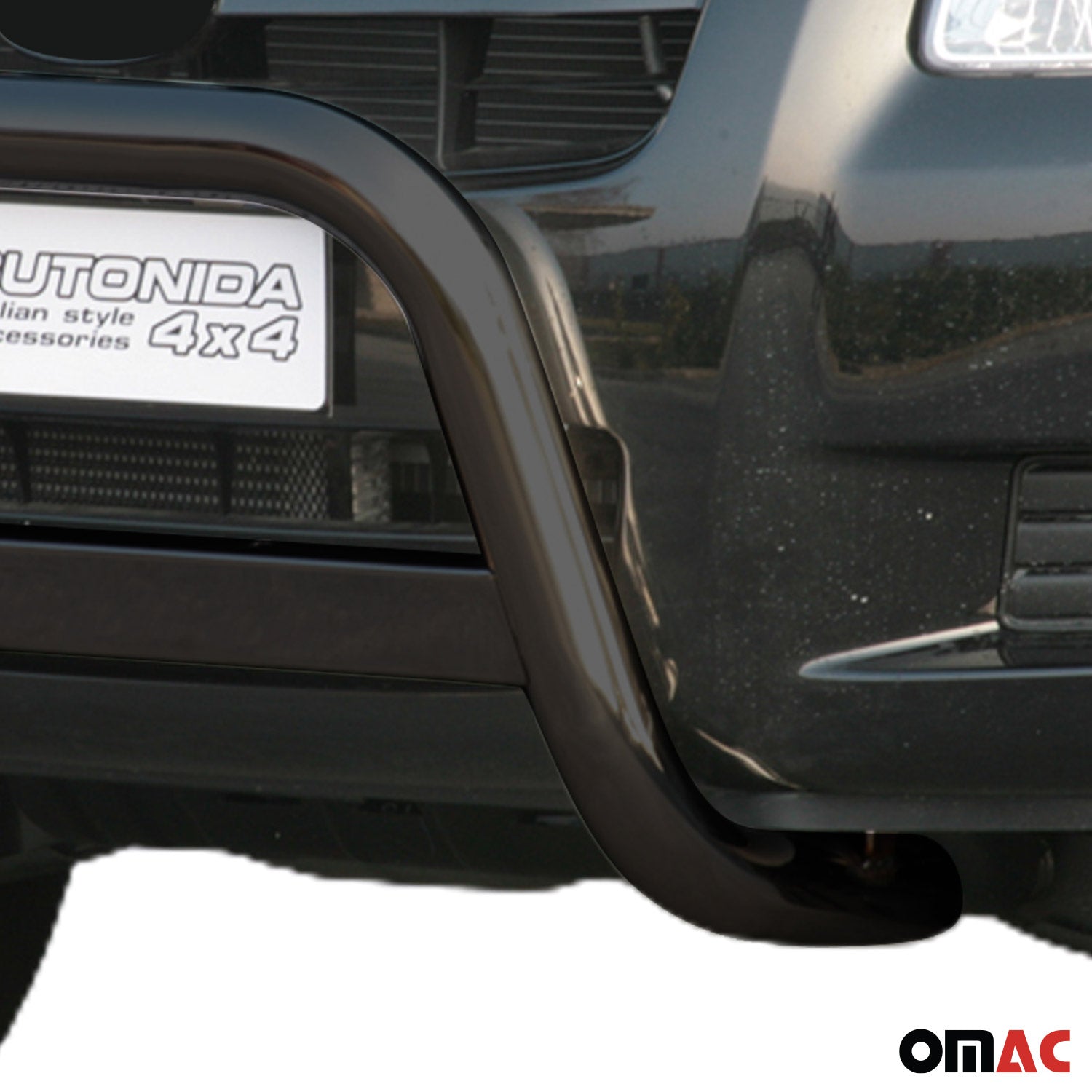 Bull Barra Frontal para Mazda BT-50 2006-2012 Negro Brillante Acero 1Pza