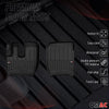 OMAC Premium Alfombrillas De Coche para Ford F-Max 2018-2025 Negro TPE Goma 2Pza