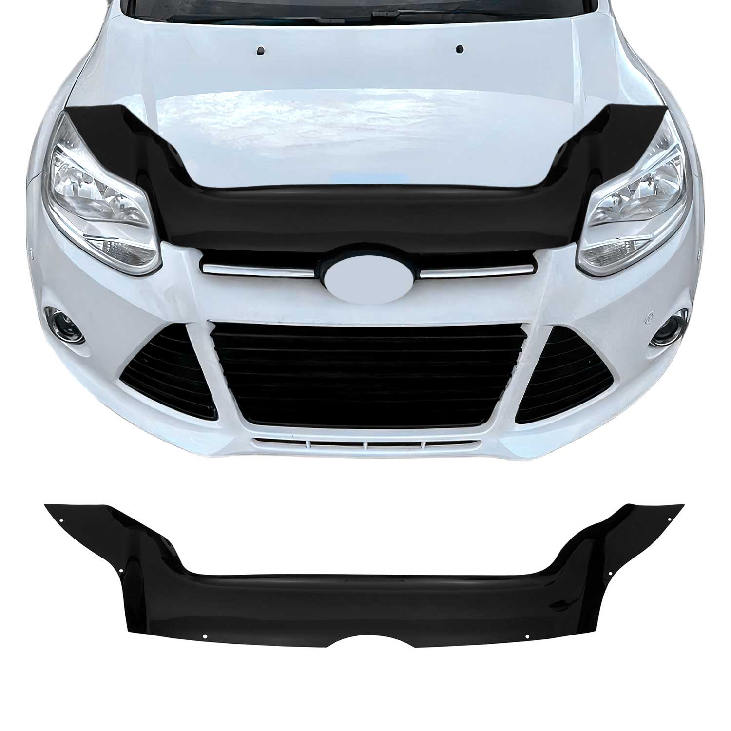 Deflector de Capó para Ford Focus 2010-2015 Oscuro Brillante Acrílico