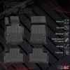 OMAC Premium Alfombrillas De Coche para Mercedes GLC X253 C253 2015-2022 Goma 4x