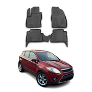 OMAC Alfombrillas De Coche para Ford Kuga 2008-2013 Negro Goma TPE 4Pza