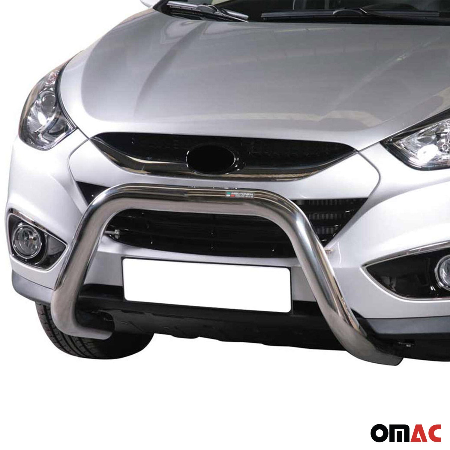 Bull Barra Frontal para Hyundai ix35 2009-2015 Plata Brillante Acero