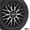 Sparco Roma Tapacubos 16" pulgadas Universal Negro Plata ABS Plástico