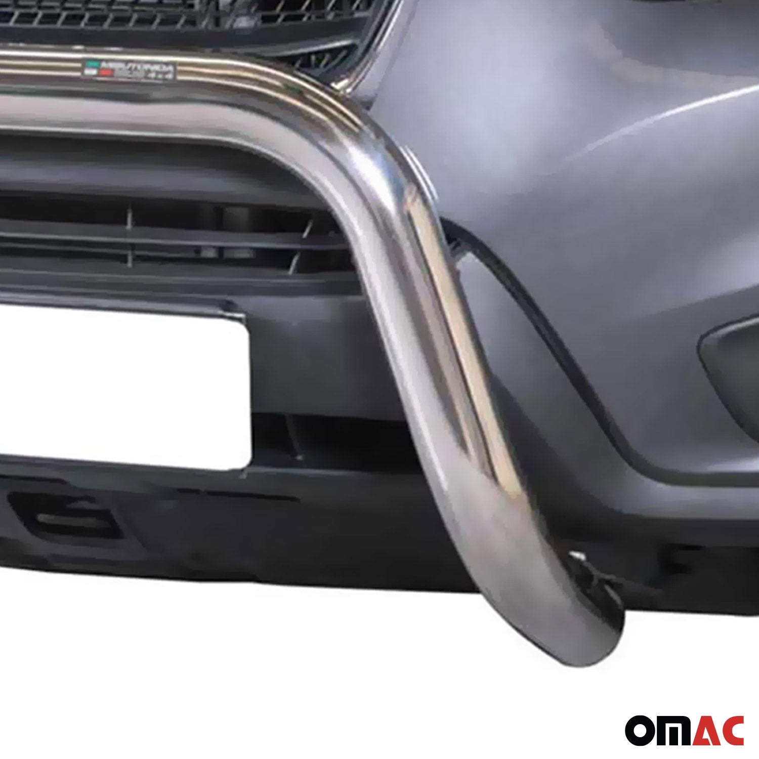Bull Barra Frontal para Hyundai Santa Fe 2009-2012 Plata Brillante Acero 1Pza