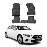 OMAC Alfombrillas De Coche para Mercedes A Class 2018-2025 RHD Negro Goma TPE 4x