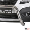 Bull Barra Frontal para Opel Mokka 2012-2016 Plata Brillante Acero