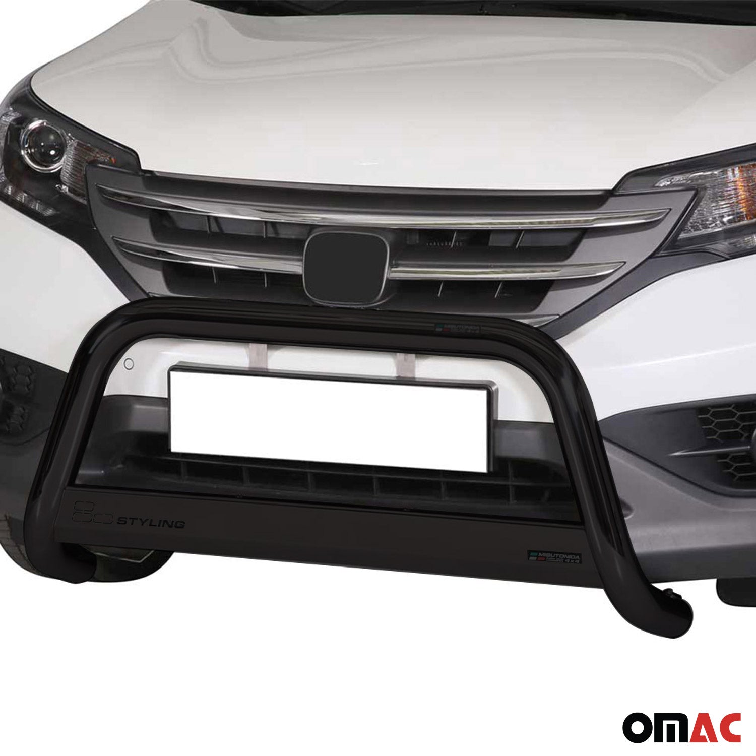 Bull Barra Frontal para Honda CR-V 2012-2015 Negro Brillante Acero 1Pza