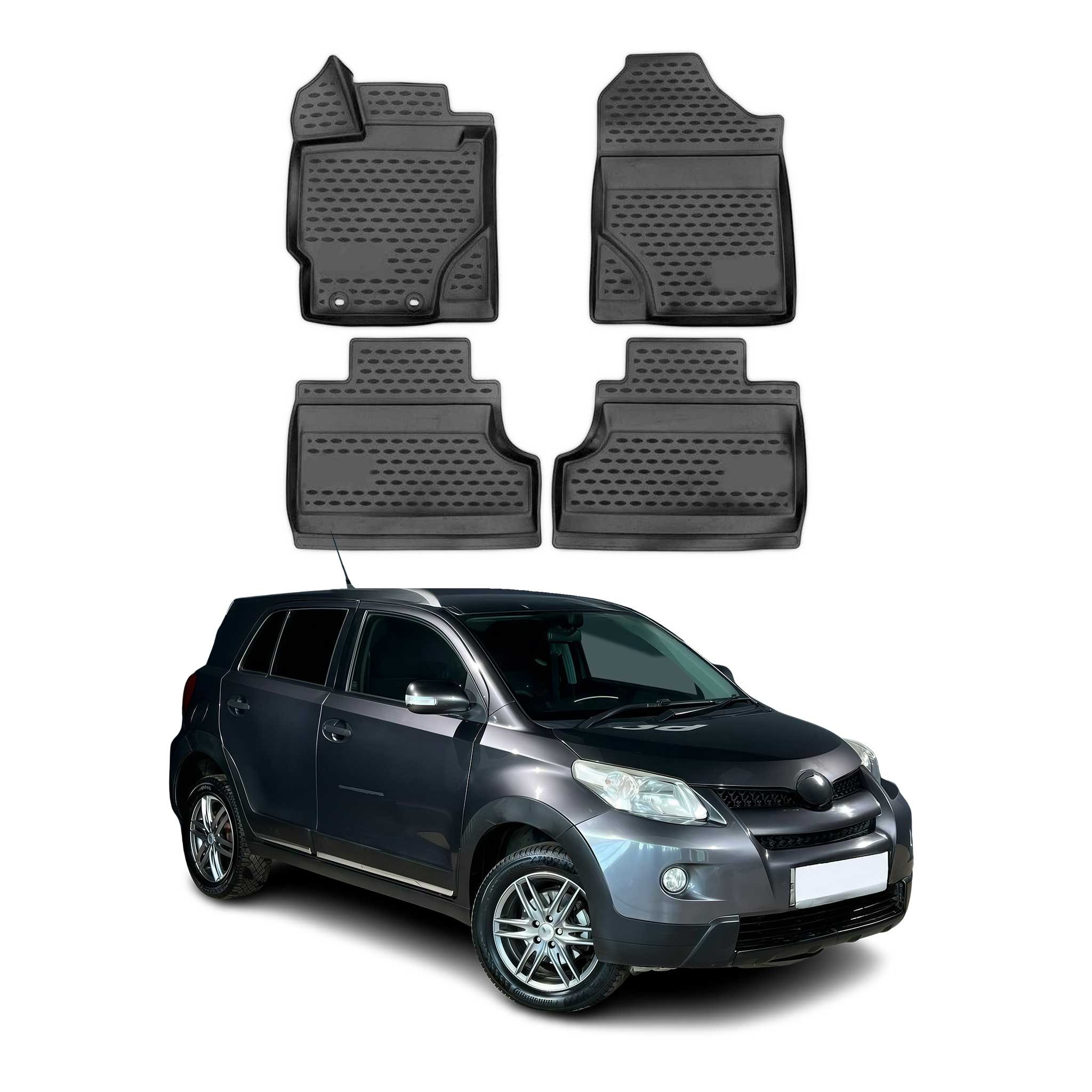 OMAC Alfombrillas De Coche para Toyota Urban Cruiser 2008-2014 Negro Goma TPE 4x