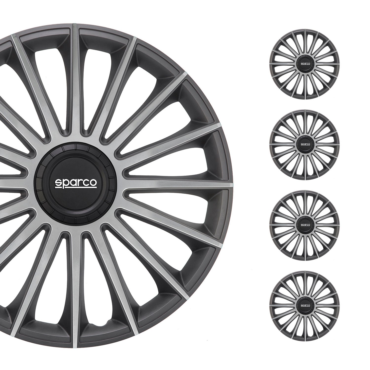 Sparco Treviso Tapacubos 14 Pulgadas Universal Plata ABS Plástico