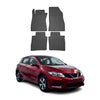 OMAC Alfombrillas De Coche para Nissan Pulsar 2014-2020 Negro Goma 4Pza