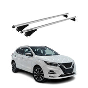 Menabo Barras de Techo Coche Baca para Nissan Qashqai Dualis J11 2017-2021 Gris