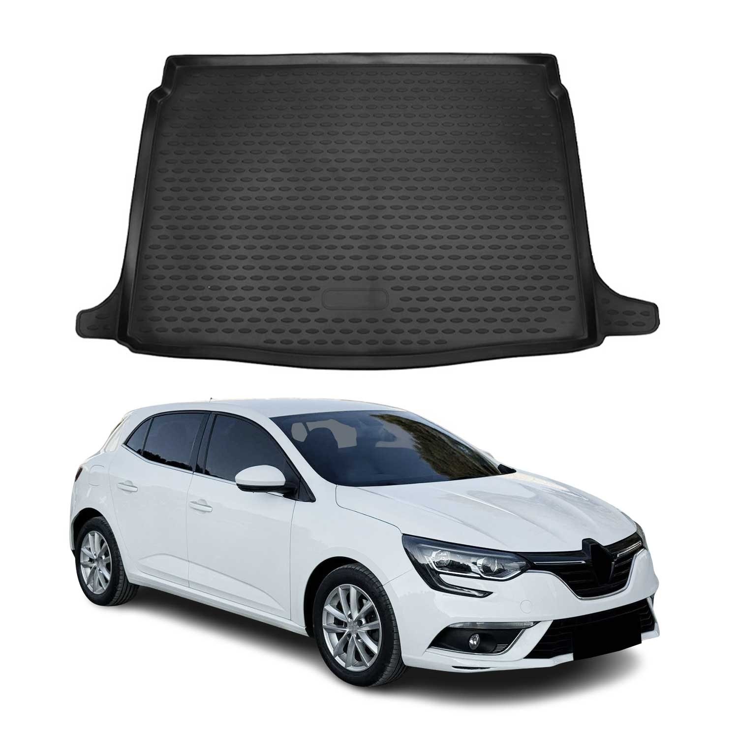 OMAC Bandeja Maletero Alfombrilla para Renault Megane 2015-2021 Hatchback TPE