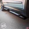 Par de Estribos Barras Laterales para Kia Carens 2006-2013 Negro Brillante Acero