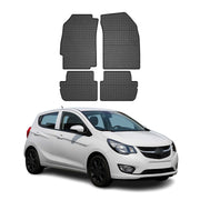 OMAC Alfombrillas De Coche para Opel Karl 2015-2019 Negro Goma 4Pza