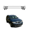 Menabo Barras de Techo Coche Barra para Saab 9-7 X 2004-2009 Gris Aluminio 2Pza